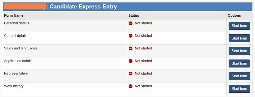 Создание профиля в Express Entry – шаг 2