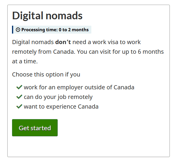 Можно ли податься на визу Digital Nomands в Канаду