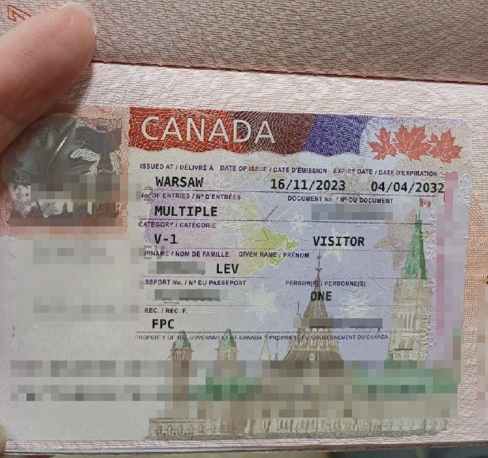 Гостевая виза в Канаду, полученная в ноябре 2023